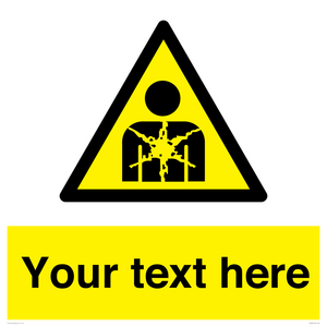 Custom Warning substance or mixture presenting a health hazard